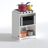 Kenzlife ocak dolabı iclal byz 85*60*57 mutfak klasik setüstü ocak için modül - 2