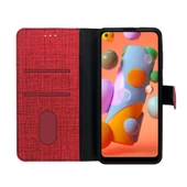 Huawei P40 Lite Kılıf FitCase Fabric Kapaklı Cüzdanlı - 10