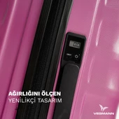Vegmann Tartılı Scadel Violet Orta Boy Valiz - 5