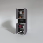 Kenzlife fırın dolabı bedriye gri 185*66*45 mutfak banyo kiler ofis thumbnail 3