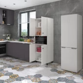 Kenzlife fırın dolabı bedriye byz 185*66*45 mutfak banyo kiler ofis - 1
