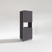 Kenzlife fırın dolabı bedriye gri 185*66*45 mutfak banyo kiler ofis thumbnail 2