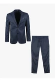 Normal Bel Slim Fit Mavi Erkek Takım Elbise Tk1006900227 - 1