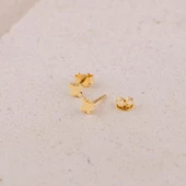 14 Ayar Altın Küçük Kelebek Küpe 0,55 gr - 3