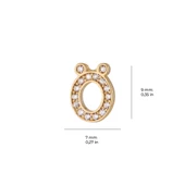 14 Ayar Altın Taşlı Ö Harf Küpe 0,52 gr - 5