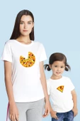 Pizza ve Dilimi Anne Kız & Oğul tişört (TEK ÜRÜN FİYATIDIR KOMBİN YAPMAK İÇİN 2 ADET SEPETE EKLEYİNİ - 1