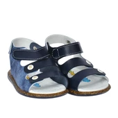 Kiko Kids Erkek Çocuk İlk Adım Sandalet Şb 2350-58 Siyah - Mavi - 2