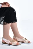 Kiko Kids Günlük Kız Çocuk Bebe Sandalet Şb 22722440-49 Sedef - 1