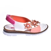 Kiko Kids Günlük Kız Çocuk Bebe Sandalet Şb 22722440-49 Beyaz - Somon - 2