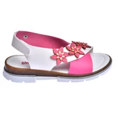 Kiko Kids Günlük Kız Çocuk Bebe Sandalet Şb 22722440-49 Beyaz - Fuşya - 3