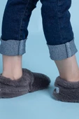 Hopfrög Kids Furry Furry Kırık Beyaz Kürk Barefoot Patik - 5