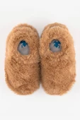 Hopfrög Kids Furry Furry Kestane Kahverengi Kürk Barefoot Patik - 1