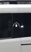Abhaz Bayrak Folyo Kesim Etiket Beyaz 8,5 CM - 2