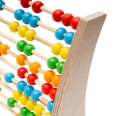 Montessori Renkli Ahşap Abaküs / 1 Yaş / Eğitici, Öğretici Ve Güvenli Çocuk Oyuncağı - 2