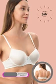 Shopidik  Beyaz Dolgulu Mikro Tek Sütyen - 4