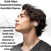 Coofbe Yeni Nesil Klipsli Bluetooth Vers.5.3 Kulakiçi Bluetooth Kulaklık Stereo Kulakiçi Kulaklık - 11