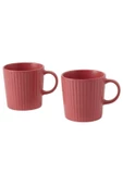 IKEA Kejserlıg 2 Adet Kupa Fincan Bardak Seti Koyu Pembe 30 Cl - 1