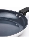 IKEA MIDDAGSMAT 28 CM KIZARTMA TAVASI YAPIŞMAZ SOL-JEL SERAMİK KAPLAMA PASLANMAZ ÇELİK - 3