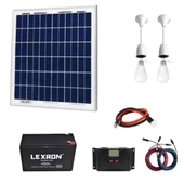 10 Watt Güneş Paneli Aydınlatma Paketi Solar Paket - 1
