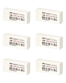 Faber Castell PVC Free Küçük Beyaz Silgi 6 lı 188730 - 1