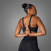 ADIDAS IQ3368 All Me Luxe Medium-Support Siyah Sporcu Sütyeni - 4