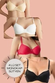 Shopidik  Günlük Dolgusuz 4 Lü Mikro Sütyen - 3
