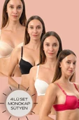 Shopidik  Günlük Dolgusuz 4 Lü Mikro Sütyen - 1