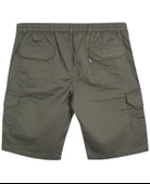 Erkek Büyük Beden 115 Kilo - 185 Kilo Arası İçin Uygun Kargo Cepli Gabardin Şort Dekons Haki - 3