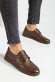 Hakiki Deri Atom 3 Bağlı Taban Dikişli Kahverengi Erkek Günlük Ayakkabı thumbnail 2