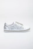 Rugan Taban Bağcık Taşlı Gümüş Beyaz Kadın Spor Ayakkabı thumbnail 3