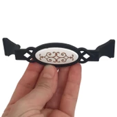 Palmiye Kulp Siyah 96 mm Kulp Mobilya Mutfak Dolabı Çekmece Dolap Kapak Kulpu Kulbu Metal Kulpları - 3
