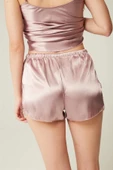 Saten Şort Dantel Detaylı Belinda Short Mink - 2