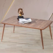 60x100 cm Ahşap Lüx Ayaklı Orta Sehpa Ceviz A9 - 2