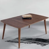 60x100 cm Ahşap Ayaklı Orta Sehpa Ceviz A1 - 1