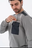 Combat Tactical Outdoor Baskılı Uzun Kol Sıfır Yaka Tişört Bisiklet Yaka Günlük Basic Sweatshirt - 907 - 10