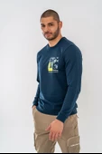 Combat Tactical Outdoor Tactik Baskılı Uzun Kol Sıfır Yaka Tişört Bisiklet Yaka Günlük Basic Sweatshirt - 902 Lacivert - 9