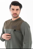 Combat Tactical Baskılı Uzun Kol Sıfır Yaka Tişört Bisiklet Yaka Günlük Basic Sweatshirt - 906 - B32 - 9