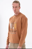 Combat Tactical Baskılı Uzun Kol Sıfır Yaka Tişört Bisiklet Yaka Günlük Basic Sweatshirt - 914 - 3