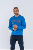 Combat Tactical Outdoor Tactik Baskılı Uzun Kol Sıfır Yaka Tişört Bisiklet Yaka Günlük Basic Sweatshirt - 902 S.Mavi - 9