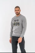 Combat Tactical Outdoor Tactik Baskılı Uzun Kol Sıfır Yaka Tişört Bisiklet Yaka Günlük Basic Sweatshirt - 902 Gri - 5