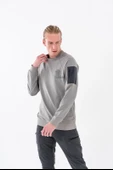 Combat Tactical Outdoor Baskılı Uzun Kol Sıfır Yaka Tişört Bisiklet Yaka Günlük Basic Sweatshirt - 905 - 3