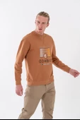 Combat Tactical Baskılı Uzun Kol Sıfır Yaka Tişört Bisiklet Yaka Günlük Basic Sweatshirt - 914 - 11