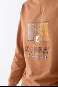 Combat Tactical Baskılı Uzun Kol Sıfır Yaka Tişört Bisiklet Yaka Günlük Basic Sweatshirt - 914 - 5