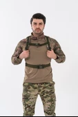 Combat Tactical Outdoor Taktik 35 Lt Sırt Çantası Su Geçirmez Yürüyüş Seyahat Dağcı Kamp Trekking Sırt Çantası 35 Lt-Kamuflaj-658 - 8
