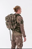 Combat Tactical Outdoor Taktik 35 Lt Sırt Çantası Su Geçirmez Yürüyüş Seyahat Dağcı Kamp Trekking Sırt Çantası 35 Lt-Kamuflaj-658 - 3