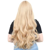 Kahküllü Uzun Dalgalı Fiber Sentetik Peruk - Balköpüğü H9632-24-PM-14X thumbnail 4