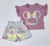Minnie Kız Bebek Şortlu Takım - 2