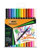 Bic Intensity Dual Çift Taraflı Keçeli Kalem 12 li - 1