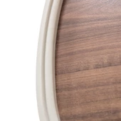 3'Lü Ahşap Yuvarlak Zigon Sehpa Ceviz Polen Lüx Ayaklı C8 - 4