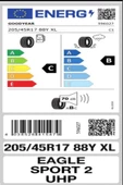 Goodyear 205/45 R17 88Y Eagle Sport 2 UHP XL FP Yaz Lastiği 2024 Üretim - 2